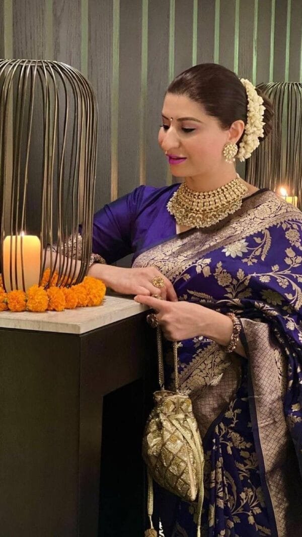 Silk Saree Online Shopping India - Lichi Silk Saree