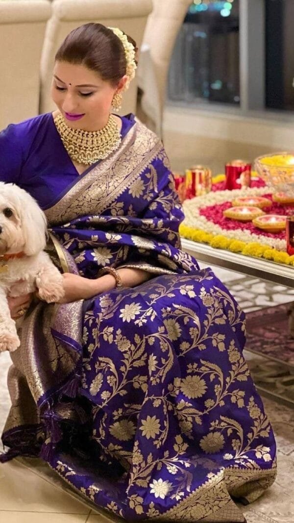 Silk Saree Online Shopping India - Lichi Silk Saree