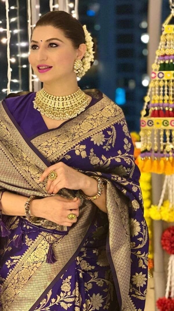 Silk Saree Online Shopping India - Lichi Silk Saree