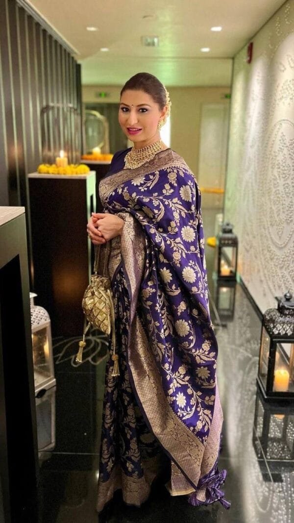 Silk Saree Online Shopping India - Lichi Silk Saree