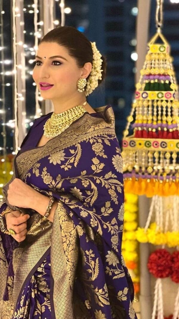 Silk Saree Online Shopping India - Lichi Silk Saree