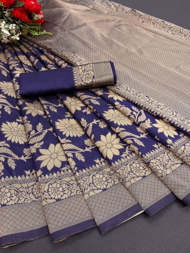 Silk Saree Online Shopping India - Lichi Silk Saree