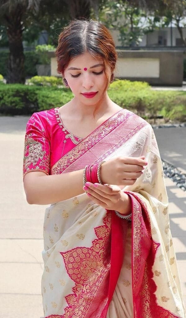 साड़ी डिजाइन 2022 - Lichi Silk