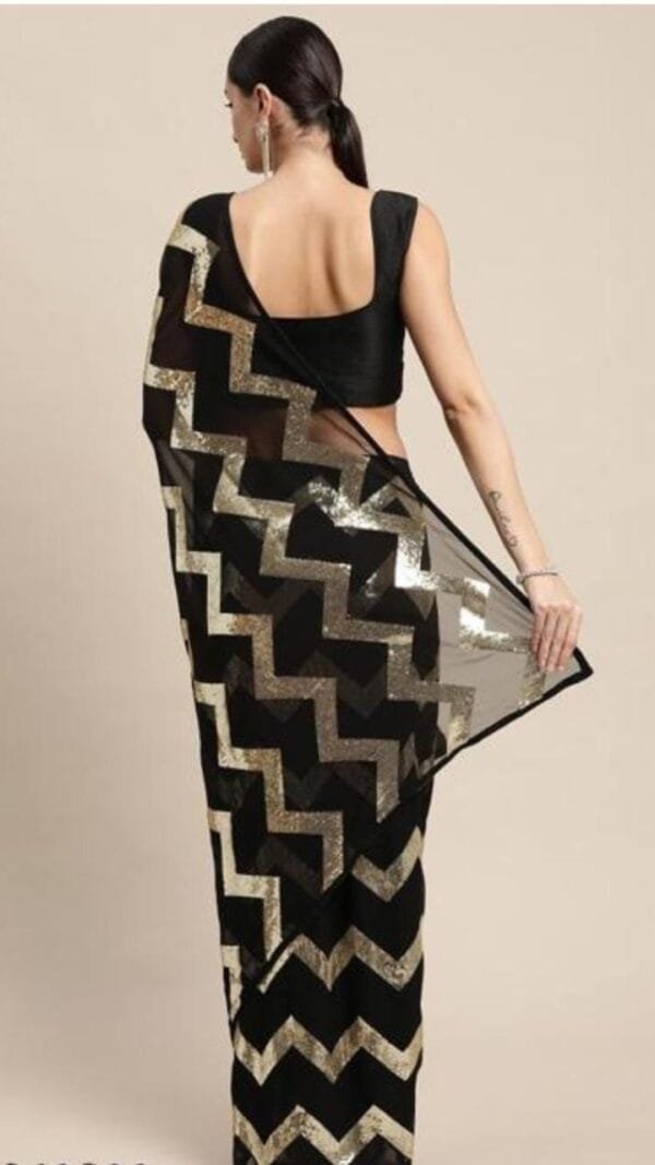 Designer Sarees Rs 500 to 1000 Black Color