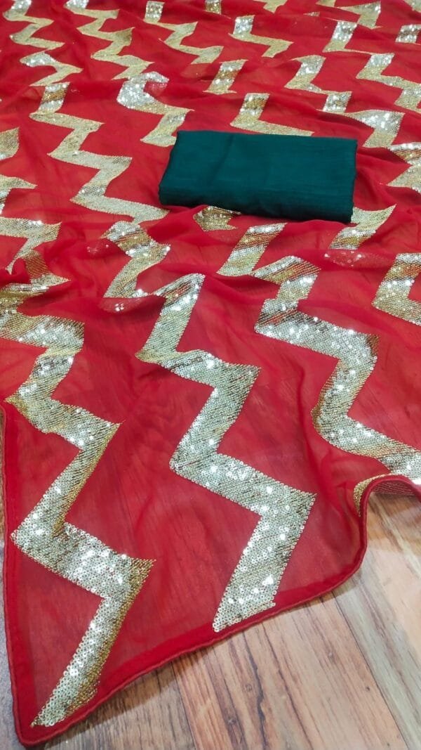 Designer Sarees Rs 500 to 1000 Red Color