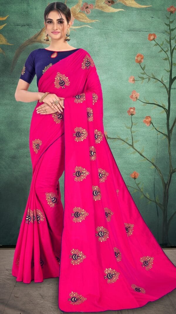 Best Saree Online Shopping Sites Pink Colour Saree - Designer Sarees Rs 500 to 1000
