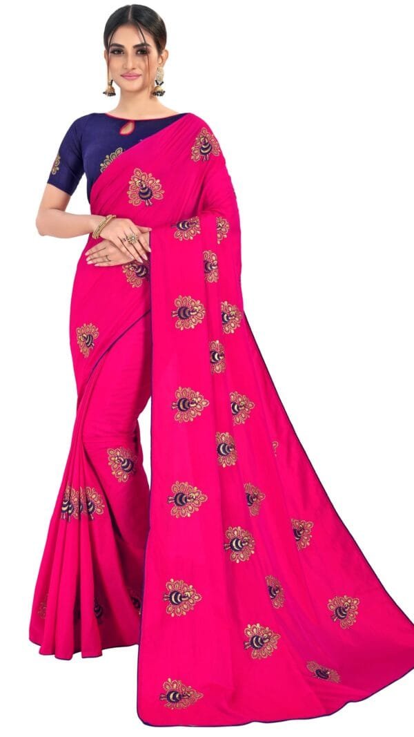Best Saree Online Shopping Sites Pink Colour Saree - Designer Sarees Rs 500 to 1000
