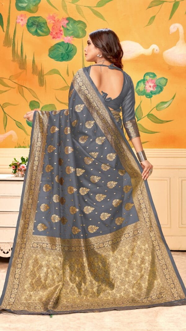 Nearby Saree Shop Grey Colour Saree - Designer Sarees Rs 500 to 1000