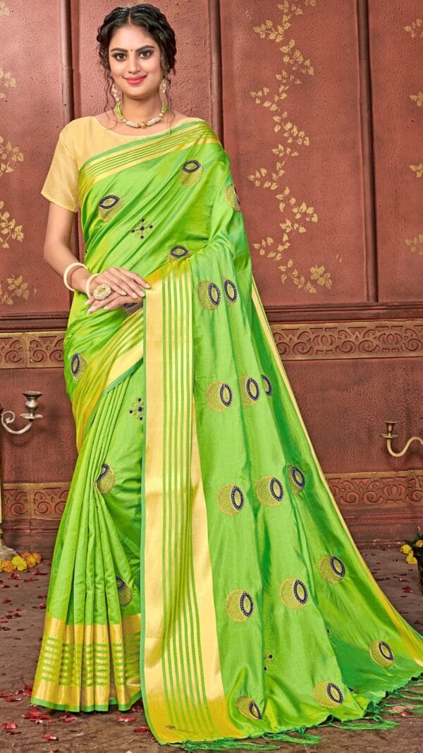 Online Lehenga Saree Green Colour Saree - Designer Sarees Rs 500 to 1000