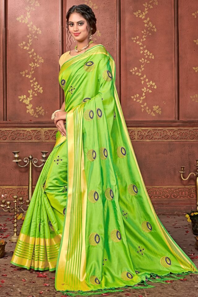 Online Lehenga Saree Green Colour Saree - Designer Sarees Rs 500 to 1000