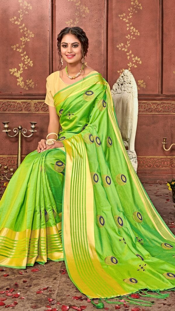 Online Lehenga Saree Green Colour Saree - Designer Sarees Rs 500 to 1000