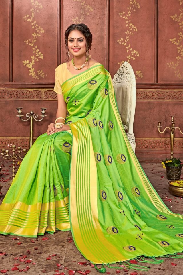 Online Lehenga Saree Green Colour Saree - Designer Sarees Rs 500 to 1000