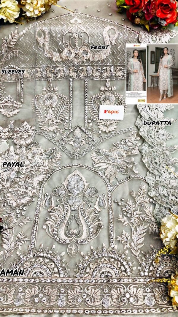 Pakistani Dress Party white - Pakistani Suits