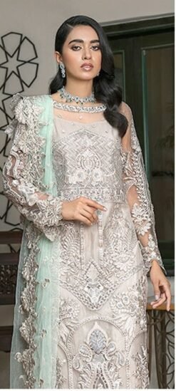 Pakistani Dress Party white - Pakistani Suits