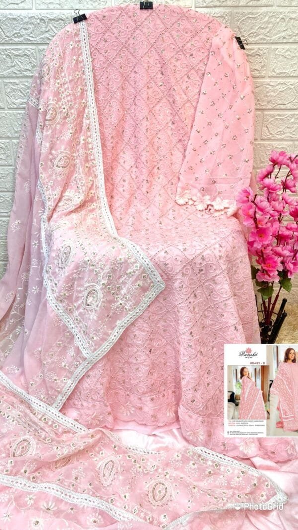 Pakistani Dress Pink - Pakistani Suits