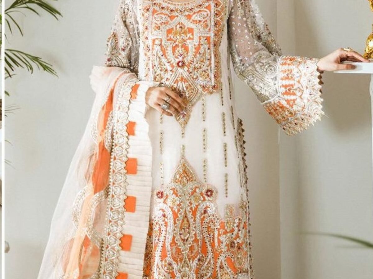 Royal Embroidered Pakistani Frock Sharara Dress For Eid, 41% OFF