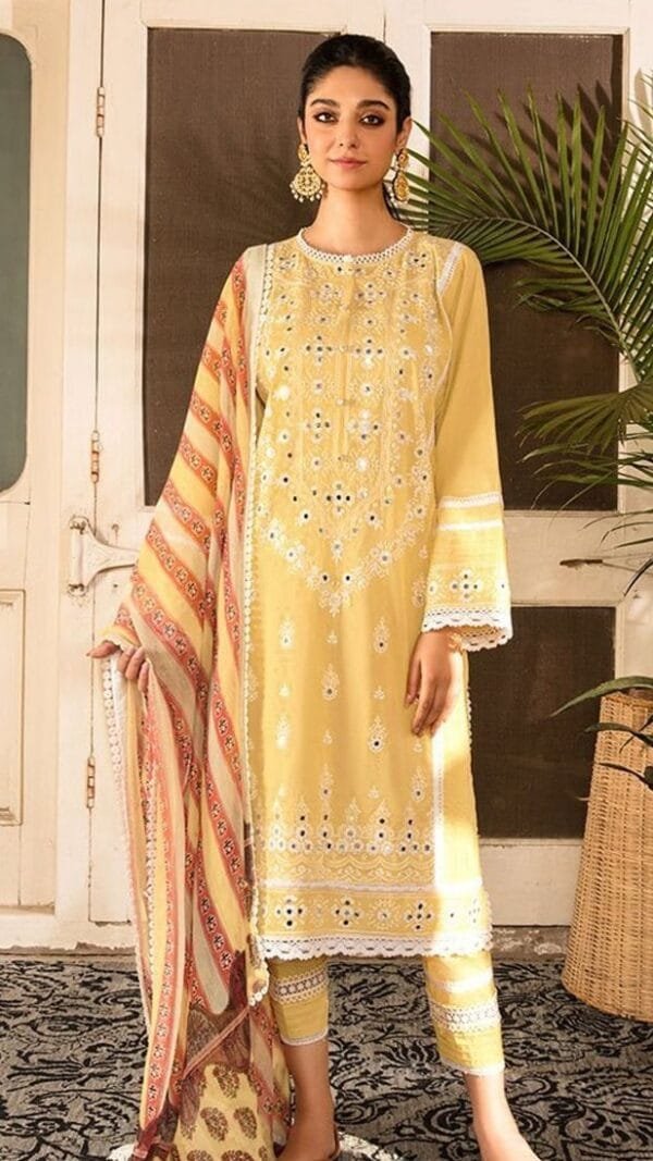 Pakistani Dress Yellow - Pakistani Suits
