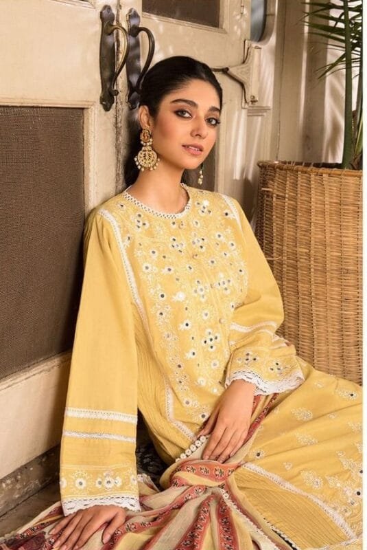 Pakistani Dress Yellow - Pakistani Suits - SareesWala.com