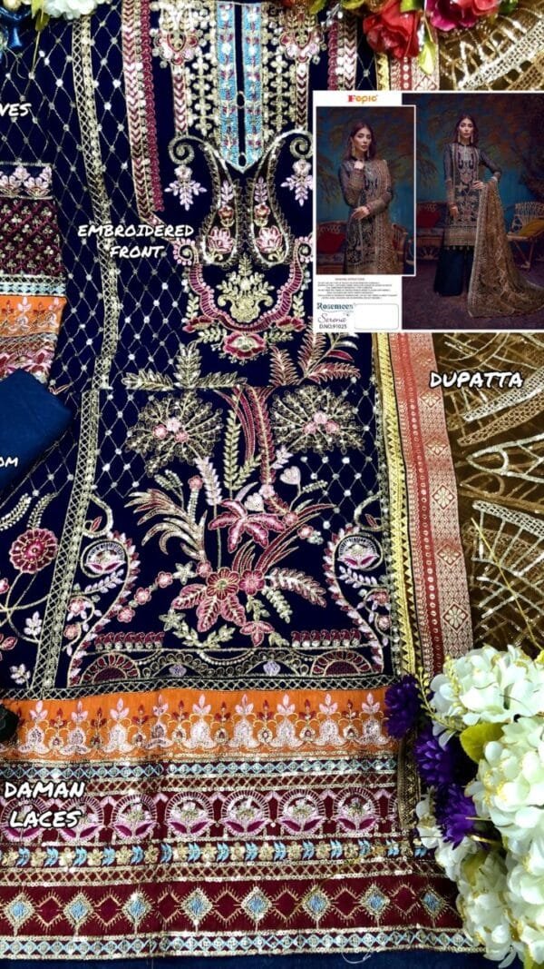 Party Pakistani Dress blue - Pakistani Suits