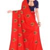 Saree Online Booking Red Colour Saree - Designer Sarees Rs 500 to 1000