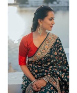 Saree Online Buy Green Colour Saree - Designer Sarees Rs 500 to 1000