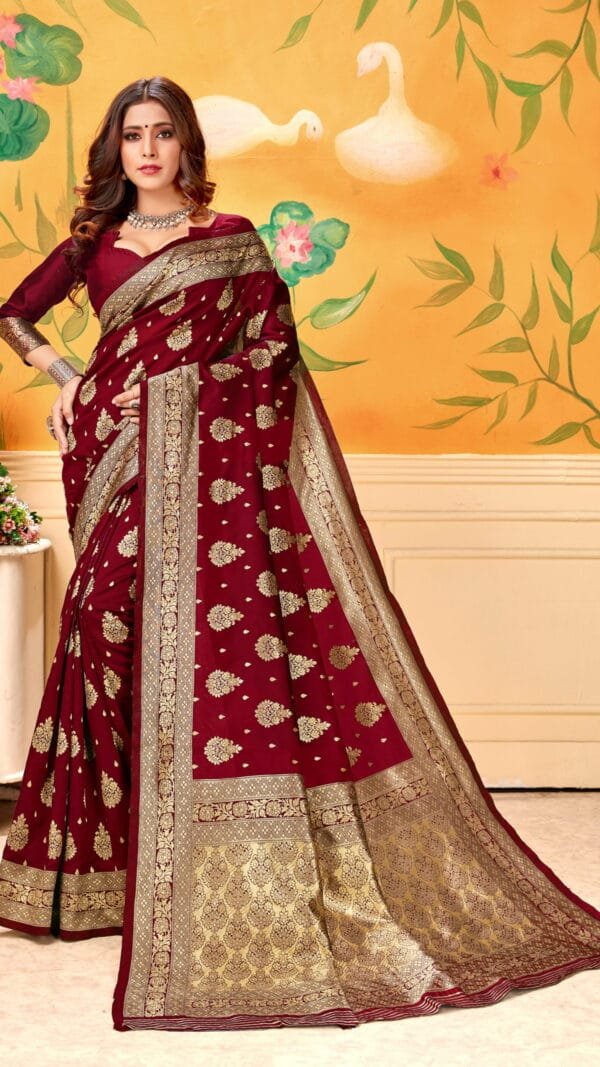 Saree Online Chennai Maroon Colour Saree - Designer Sarees Rs 500 to 1000