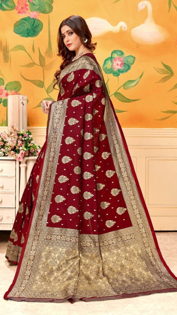 Saree Online Chennai Maroon Colour Saree - Designer Sarees Rs 500 to 1000