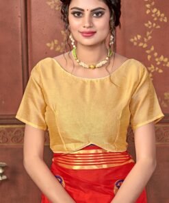 Saree Online For Wedding Red Colour Saree - Designer Sarees Rs 500 to 1000