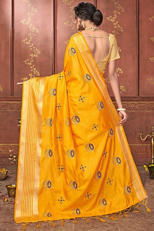 Saree Online From India Yellow Colour Saree - Designer Sarees Rs 500 to 1000