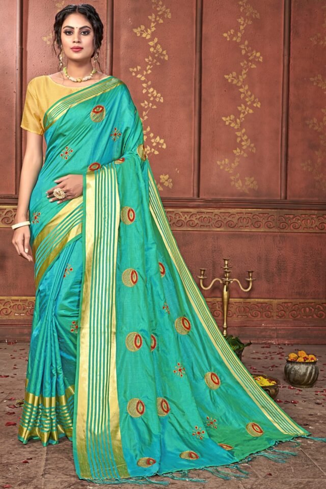 Saree Online Georgette Light Green Saree - Designer Sarees Rs 500 to 1000