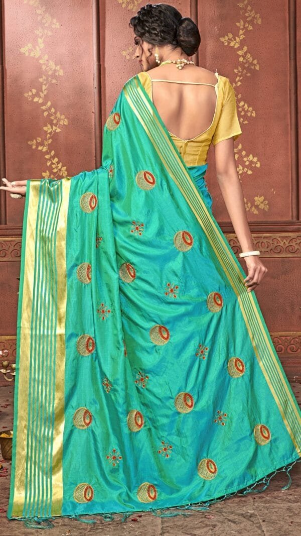 Saree Online Georgette Light Green Saree - Designer Sarees Rs 500 to 1000
