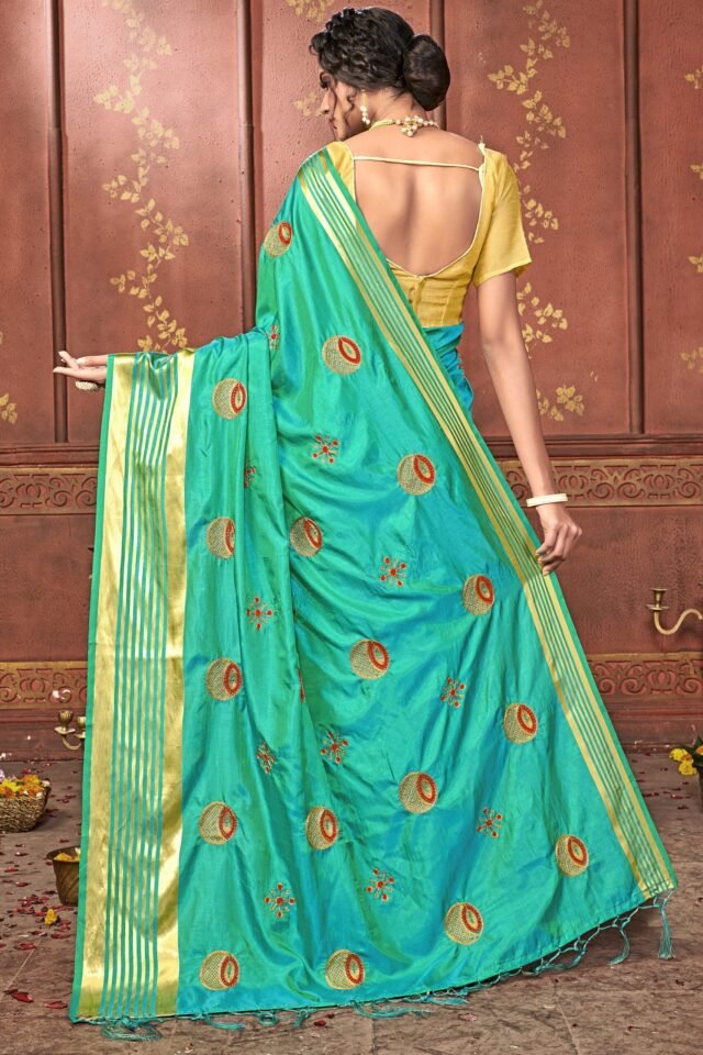 Saree Online Georgette Light Green Saree - Designer Sarees Rs 500 to 1000