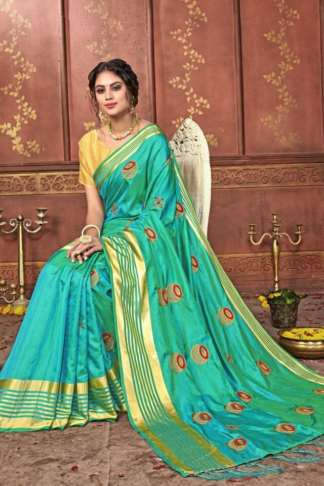 Saree Online Georgette Light Green Saree - Designer Sarees Rs 500 to 1000