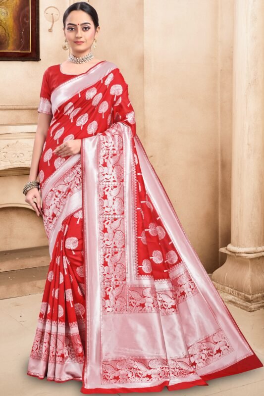 Buy Designer Sarees, Salwar Kameez, Kurtis & Tunic and Lehenga  Choli.Amazing Deep Red Designer Saree