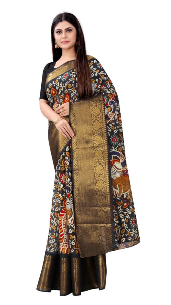 Saree Online Low Price Black Colour Saree - Designer Sarees Rs 500 to 1000
