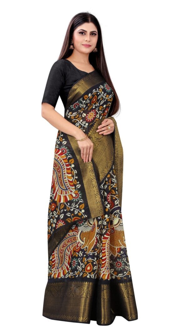 Saree Online Low Price Black Colour Saree - Designer Sarees Rs 500 to 1000