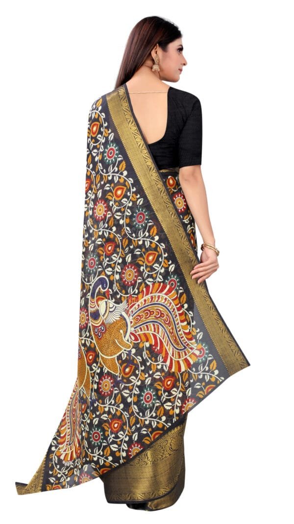 Saree Online Low Price Black Colour Saree - Designer Sarees Rs 500 to 1000