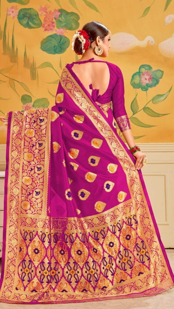 Saree Online Meesho Pink Blue Colour Saree - Designer Sarees Rs 500 to 1000