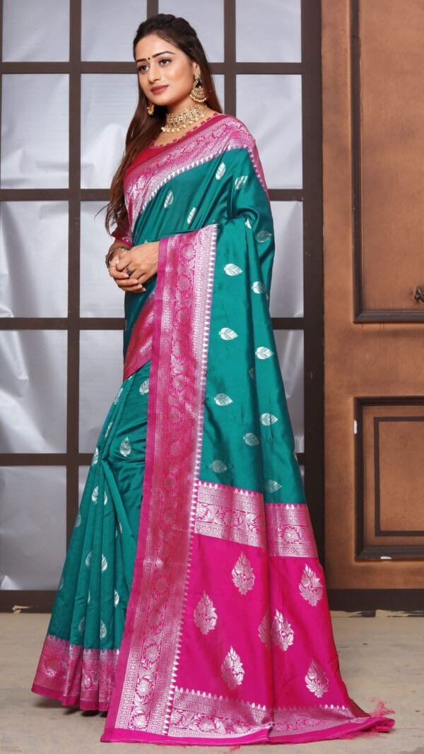 Saree Online Shopping Kerala Firozi Colour Saree - Designer Sarees Rs 500 to 1000