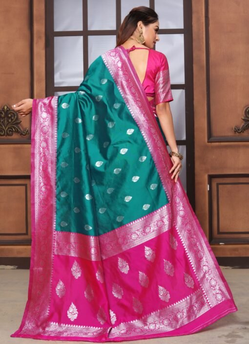 Saree Online Shopping Kerala Firozi Colour Saree - Designer Sarees Rs 500 to 1000