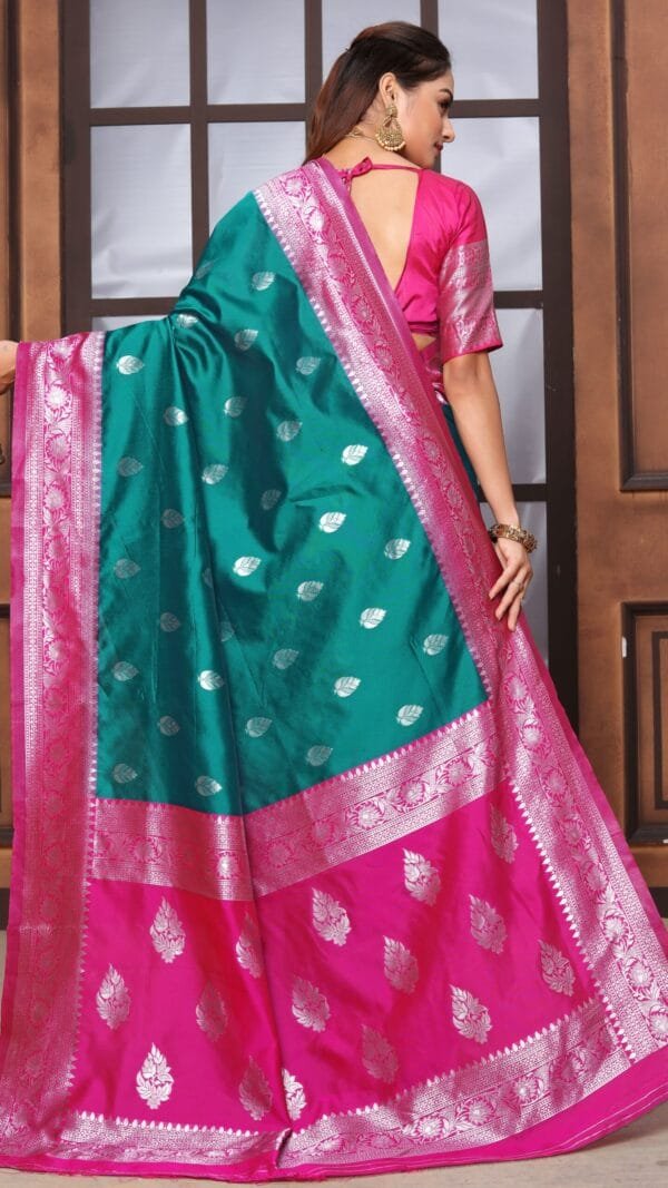 Saree Online Shopping Kerala Firozi Colour Saree - Designer Sarees Rs 500 to 1000