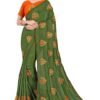 Saree Online Shopping Surat Green Colour Saree - Designer Sarees Rs 500 to 1000