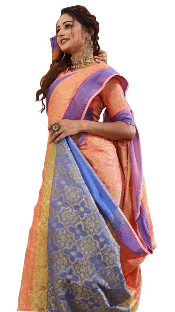 Saree Online With Price Orange Colour Saree - Designer Sarees Rs 500 to 1000