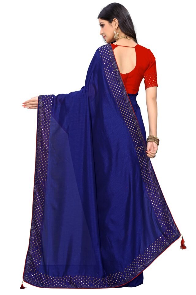 Saree With Blouse Online Blue Colour Saree - Designer Sarees Rs 500 to 1000