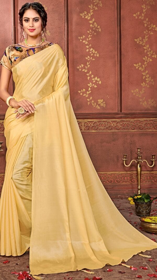 Sarees Online Shopping Below 500 Gold Colour Saree - Designer Sarees Rs 500 to 1000