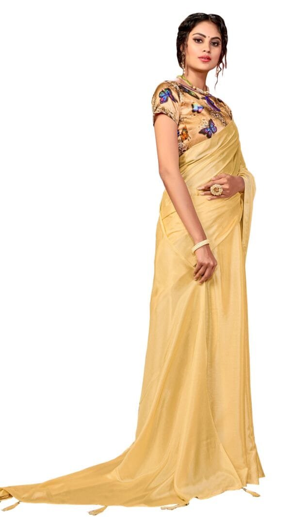 Sarees Online Shopping Below 500 Gold Colour Saree - Designer Sarees Rs 500 to 1000