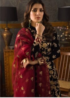 Traditional Pakistani Dress Black - Pakistani Suits