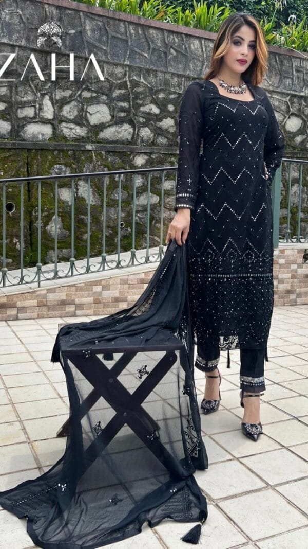 Pakistani Dress Black - Pakistani Suits