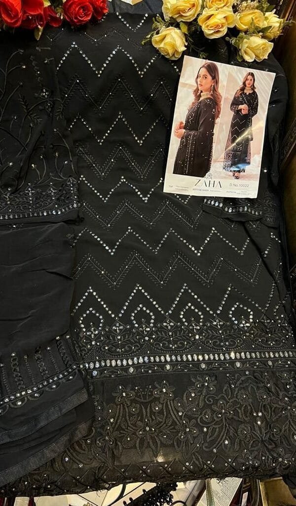Pakistani Dress Black - Pakistani Suits