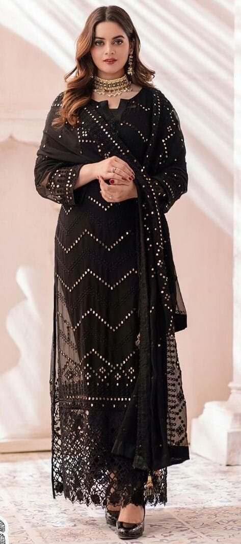 Pakistani Dress Black - Pakistani Suits